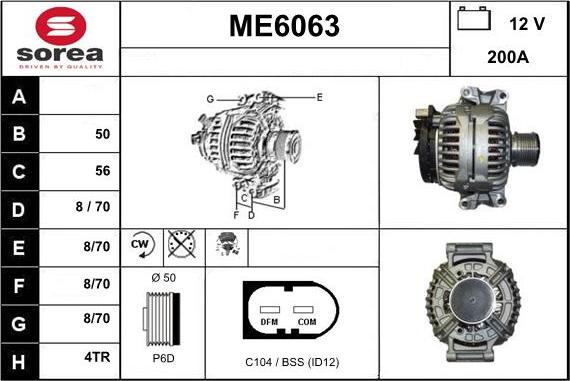 Sera ME6063 - Alternator www.molydon.hr