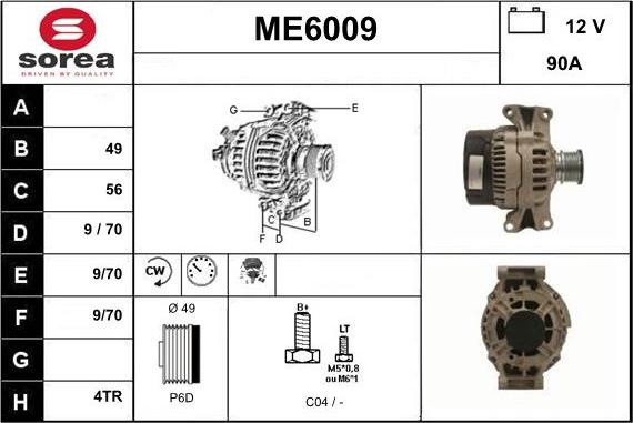 Sera ME6009 - Alternator www.molydon.hr