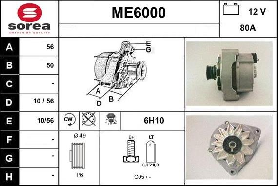 Sera ME6000 - Alternator www.molydon.hr
