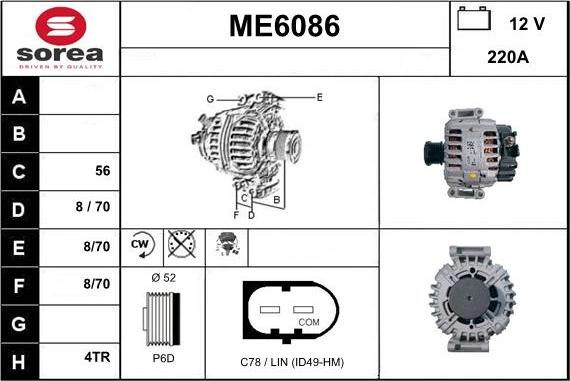 Sera ME6086 - Alternator www.molydon.hr