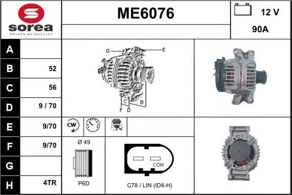 Sera ME6076 - Alternator www.molydon.hr