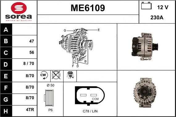 Sera ME6109 - Alternator www.molydon.hr