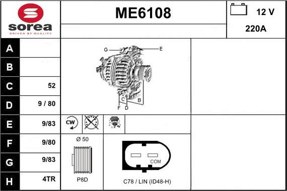 Sera ME6108 - Alternator www.molydon.hr