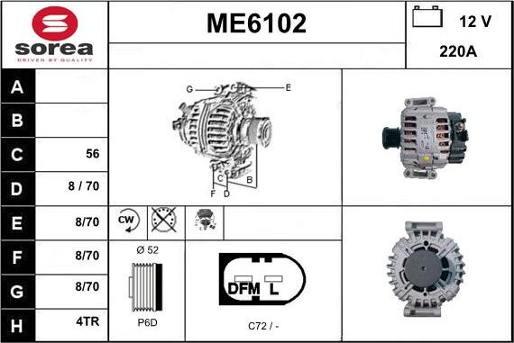 Sera ME6102 - Alternator www.molydon.hr