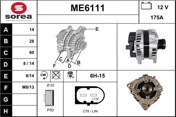 Sera ME6111 - Alternator www.molydon.hr