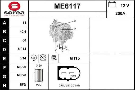 Sera ME6117 - Alternator www.molydon.hr