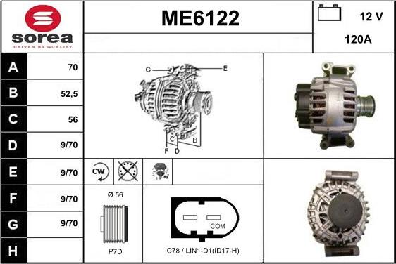 Sera ME6122 - Alternator www.molydon.hr