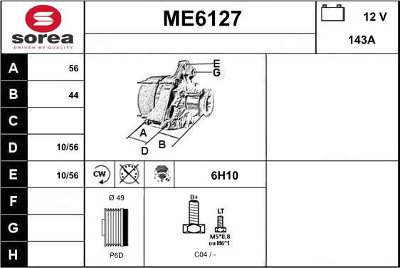 Sera ME6127 - Alternator www.molydon.hr