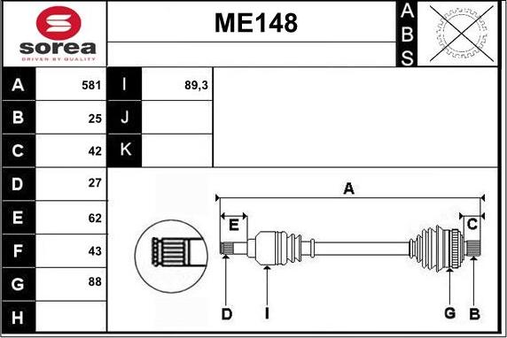 Sera ME148 - Pogonska osovina www.molydon.hr