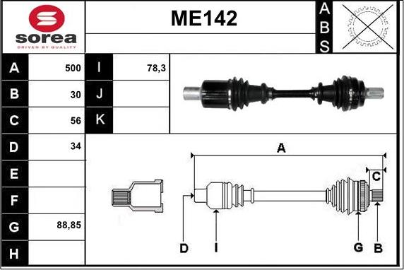 Sera ME142 - Pogonska osovina www.molydon.hr