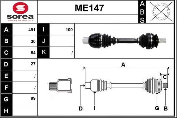 Sera ME147 - Pogonska osovina www.molydon.hr