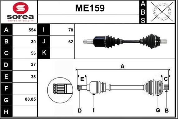 Sera ME159 - Pogonska osovina www.molydon.hr