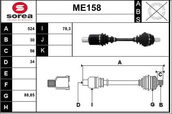 Sera ME158 - Pogonska osovina www.molydon.hr