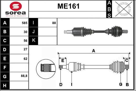 Sera ME161 - Pogonska osovina www.molydon.hr