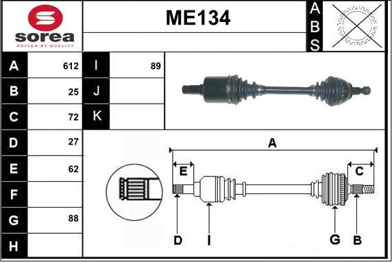 Sera ME134 - Pogonska osovina www.molydon.hr