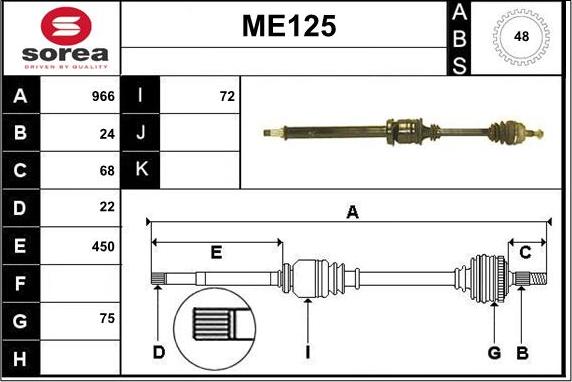 Sera ME125 - Pogonska osovina www.molydon.hr