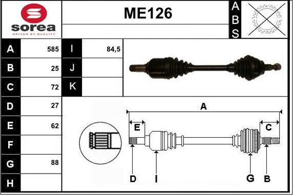 Sera ME126 - Pogonska osovina www.molydon.hr