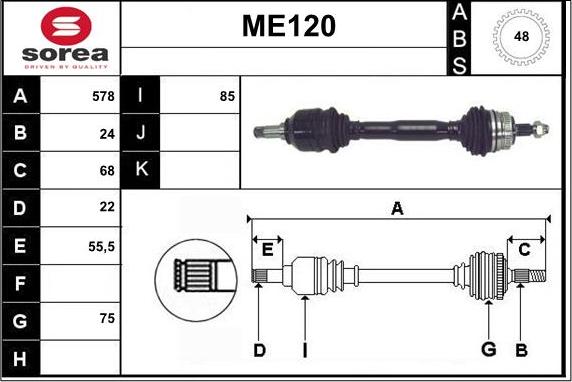 Sera ME120 - Pogonska osovina www.molydon.hr