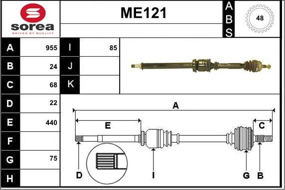 Sera ME121 - Pogonska osovina www.molydon.hr