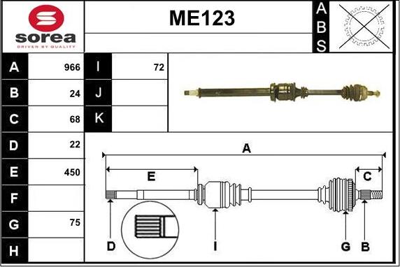 Sera ME123 - Pogonska osovina www.molydon.hr