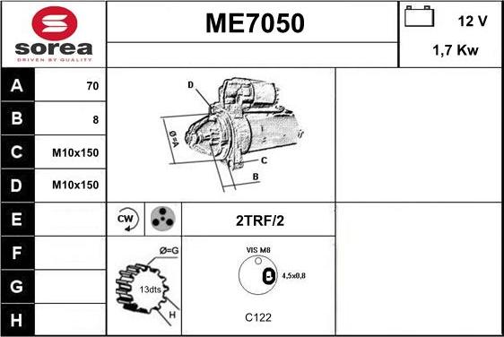 Sera ME7050 - Starter www.molydon.hr