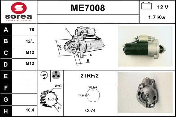 Sera ME7008 - Starter www.molydon.hr