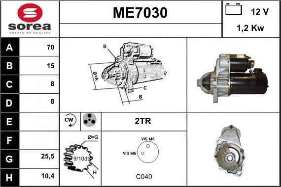 Sera ME7030 - Starter www.molydon.hr