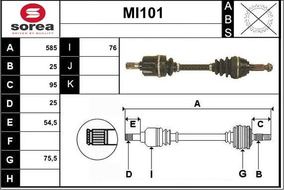 Sera MI101 - Pogonska osovina www.molydon.hr