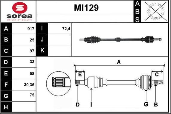 Sera MI129 - Pogonska osovina www.molydon.hr