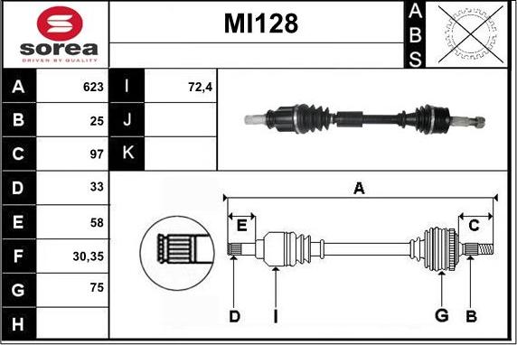 Sera MI128 - Pogonska osovina www.molydon.hr