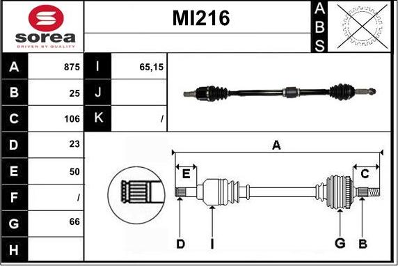 Sera MI216 - Pogonska osovina www.molydon.hr