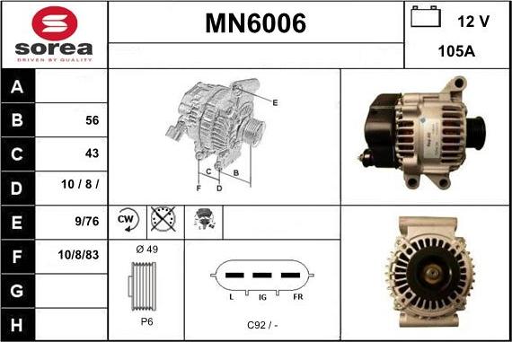 Sera MN6006 - Alternator www.molydon.hr