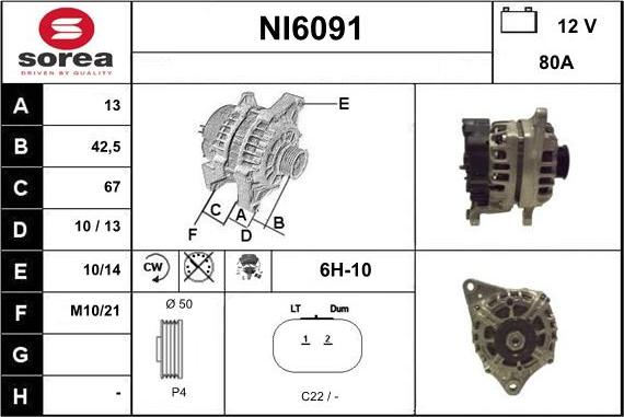 Sera NI6091 - Alternator www.molydon.hr