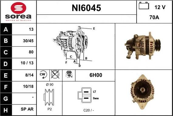 Sera NI6045 - Alternator www.molydon.hr