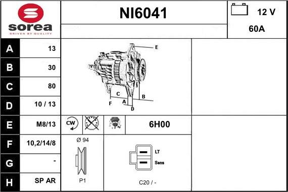 Sera NI6041 - Alternator www.molydon.hr