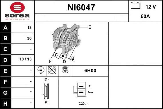 Sera NI6047 - Alternator www.molydon.hr