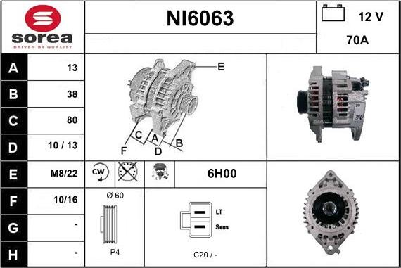 Sera NI6063 - Alternator www.molydon.hr