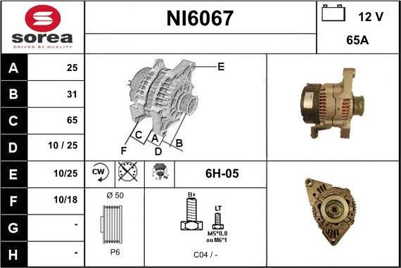 Sera NI6067 - Alternator www.molydon.hr