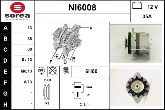 Sera NI6008 - Alternator www.molydon.hr