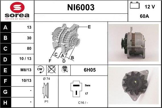 Sera NI6003 - Alternator www.molydon.hr