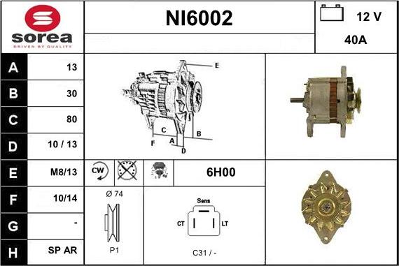 Sera NI6002 - Alternator www.molydon.hr