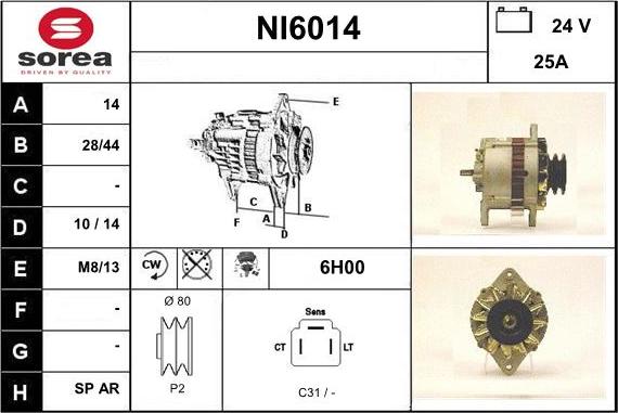 Sera NI6014 - Alternator www.molydon.hr