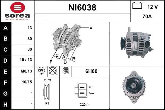 Sera NI6038 - Alternator www.molydon.hr