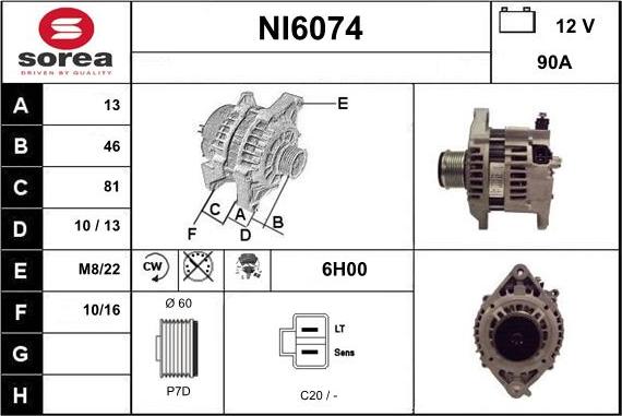 Sera NI6074 - Alternator www.molydon.hr