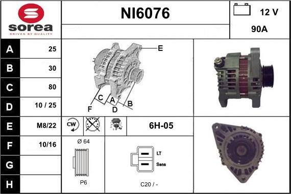 Sera NI6076 - Alternator www.molydon.hr