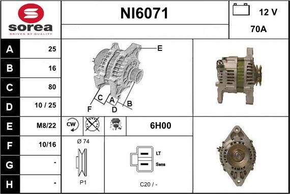 Sera NI6071 - Alternator www.molydon.hr