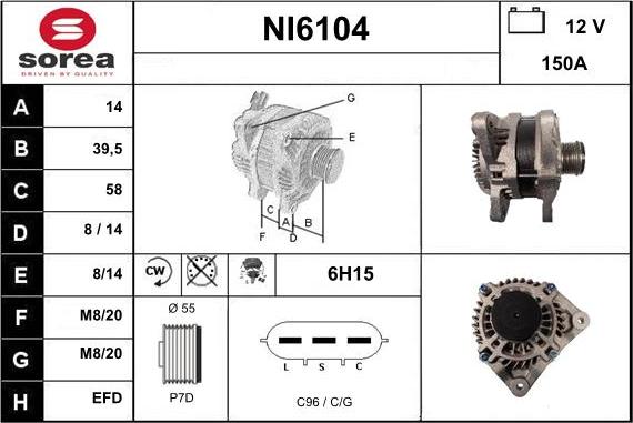 Sera NI6104 - Alternator www.molydon.hr