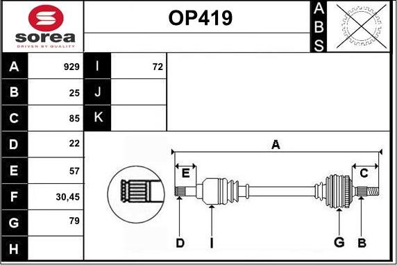 Sera OP419 - Pogonska osovina www.molydon.hr