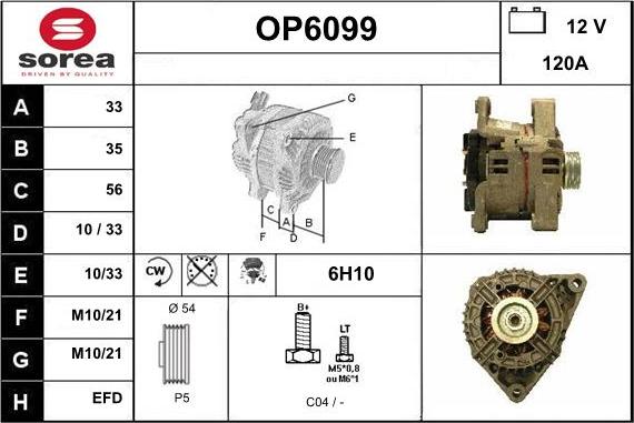 Sera OP6099 - Alternator www.molydon.hr