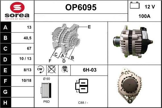 Sera OP6095 - Alternator www.molydon.hr